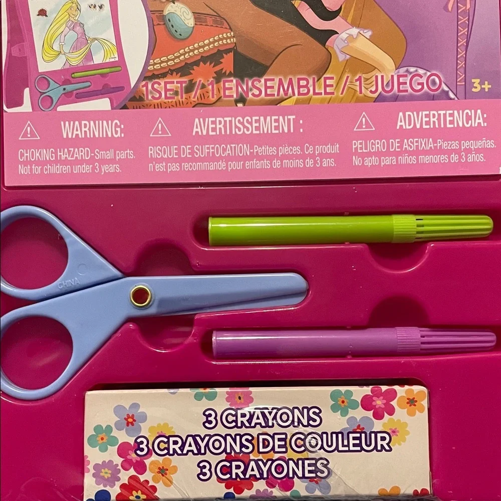 Disney Princess Mini Activity Set and Easel,Stickers,Crayons,Scissors, Markers